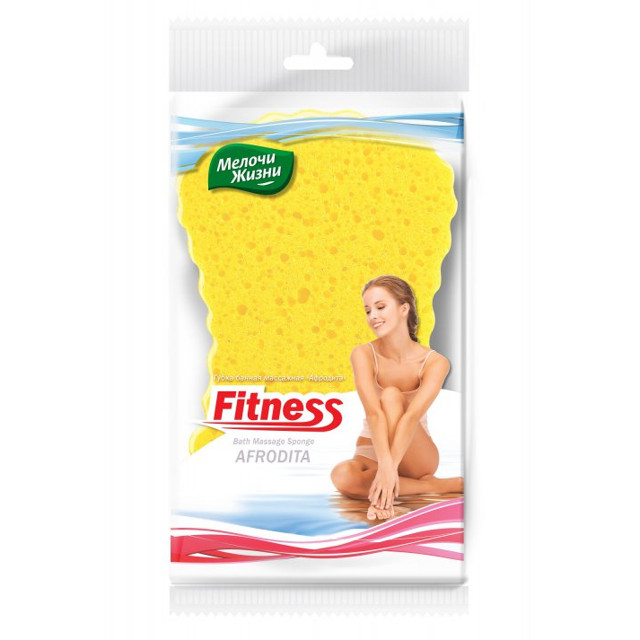 губка для тела МЕЛОЧИ ЖИЗНИ Fitness Afrodita банная массажная